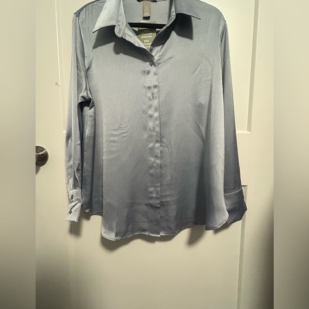 H&M Slate Blue Blouse